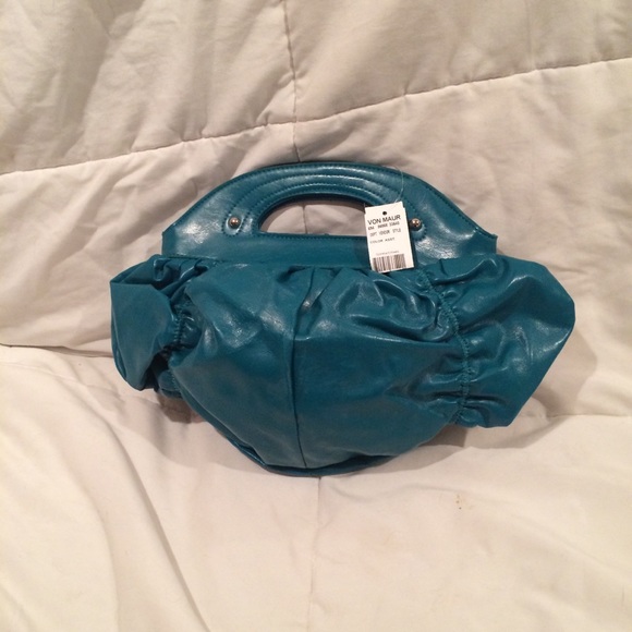 Von Maur “Chateau” Teel Bag & Maroon “Matrix” Bag - Picture 6 of 6